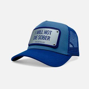 "I Will Not Die Sober" Blue Adjustable Cap